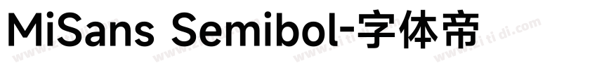 MiSans Semibol字体转换